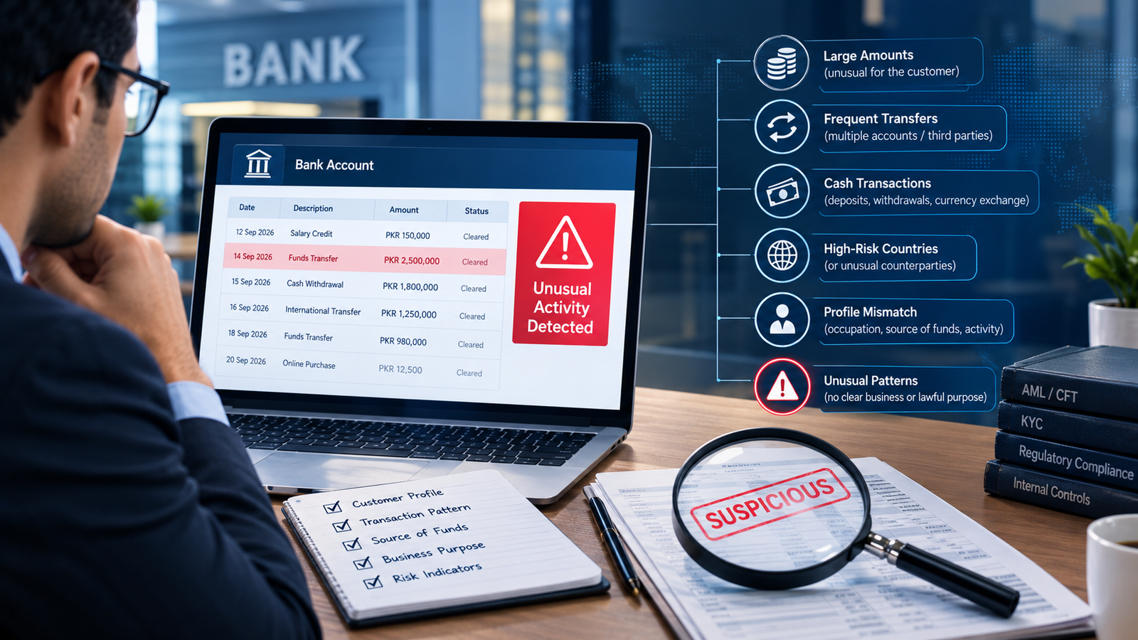What Makes a Bank Transaction Look Suspicious